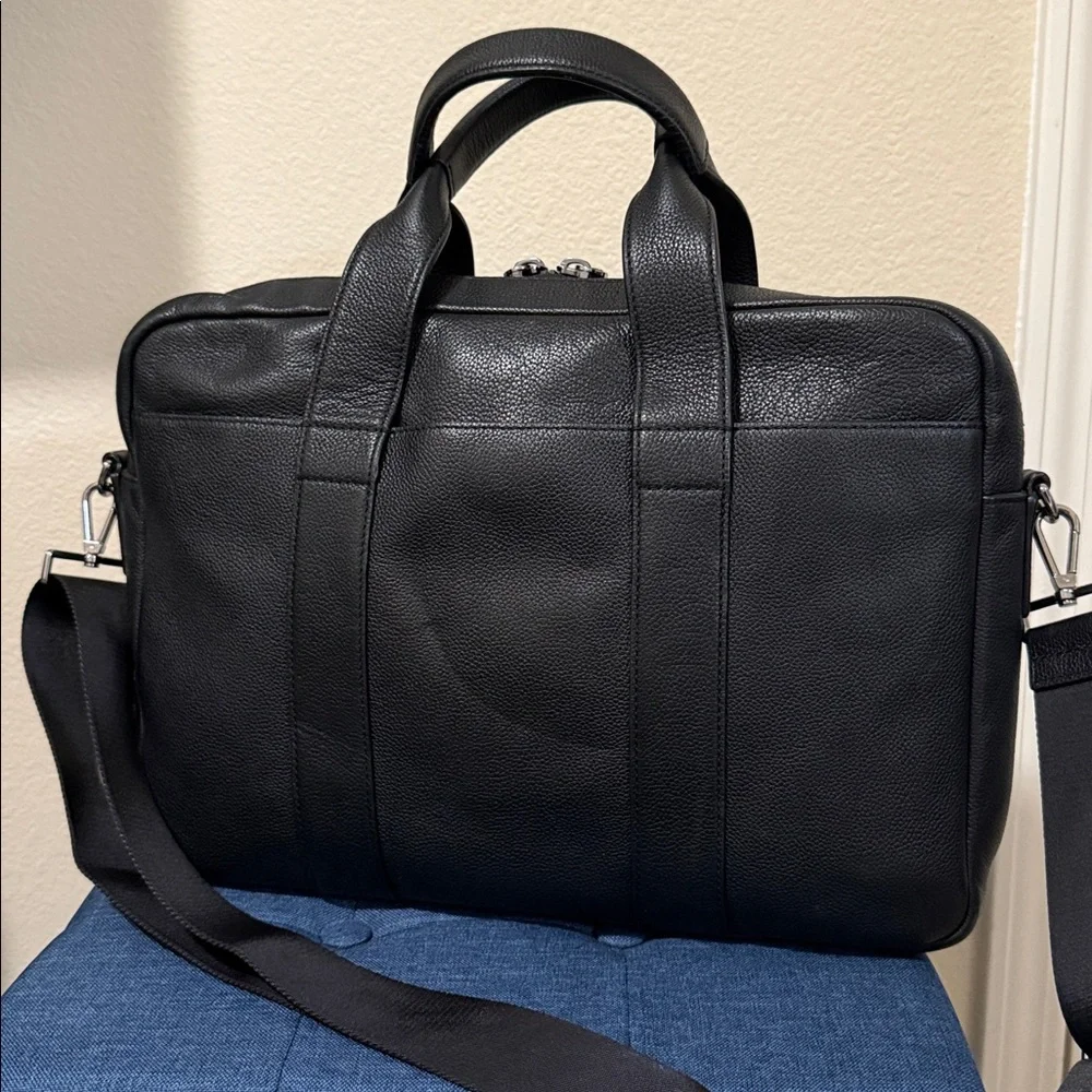 Michael Kors Men’s Cooper Large Leather Briefcase - Black - Picture 14 of 14